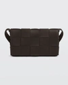 Bottega Veneta Cassette Woven Napa Crossbody Bag In Fondant