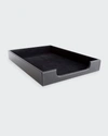Royce New York Personalized Leather Letter Desk Tray