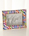 Jay Strongwater Wyatt Zebra 5'' X 7'' Frame
