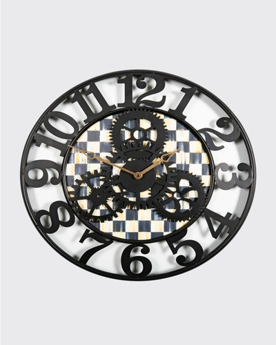Mackenzie-childs Large Courtly Check Farmhouse Wall Clock
