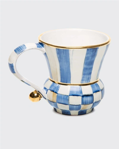 Mackenzie-childs Royal Check Mug In Blue/white