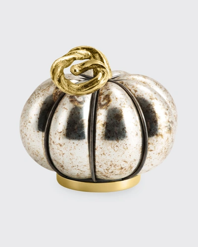 Michael Aram Small Glass Pumpkin Figurine In Gold