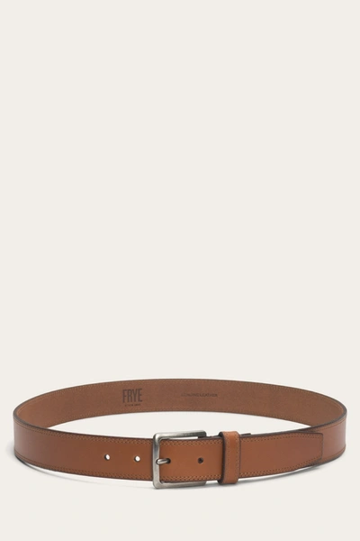 The Frye Company Double Stitched Edge Belt In Tan
