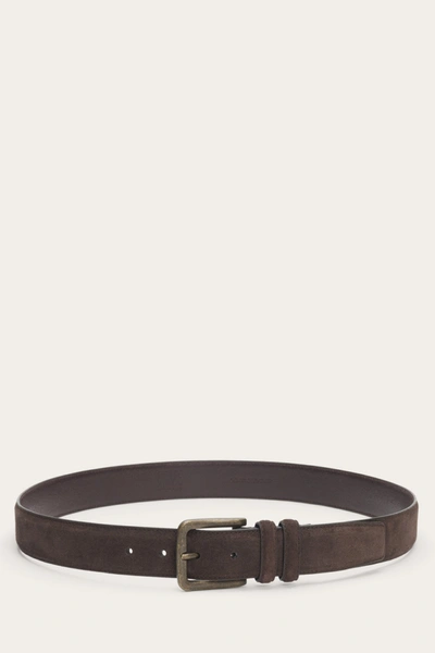The Frye Company Suede Stitching Belt In Brown