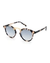 Krewe St. Louis Round Mirrored Sunglasses In Matte Sunday