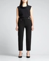 Veronica Beard Renzo Straight-leg Pants In Black