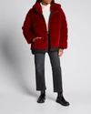 Belle Fare The Kaltag Faux-fur Hooded Coat In Red