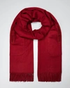 Loro Piana Opera The Nice Cashmere Fringe Stole In Q02n Red Pear
