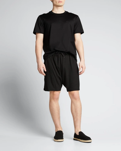 Derek Rose Men's Basel Lounge Shorts In Black
