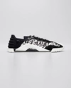 Dolce & Gabbana Ns1 Slip On Sneakers In Mixed Materials In Blkwhite