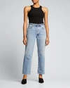 Goldsign Harper High-rise Straight Jeans In Cromer