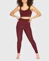 Beach Riot Ayla Leggings, Fuchsia In Oxblood