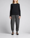 Majestic Long-sleeve Cotton Silk Touch T-shirt In 002 Noir