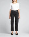 Majestic Soft Touch Half-sleeve Scoop-neck Top In 001 Blanc