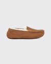 Ugg Boy's Ascot Suede Slippers W/ Wool-lining, Kids In Ctsd