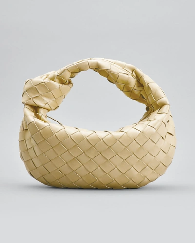Bottega Veneta Mini Jodie Intrecciato-woven Leather Cross-body Bag In Porridge