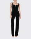 Galvan Signature Corset Jumpsuit In 001black