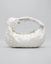 Bottega Veneta Womens Chalk Mini Jodie Intrecciato Leather Top-handle Bag In White/gold