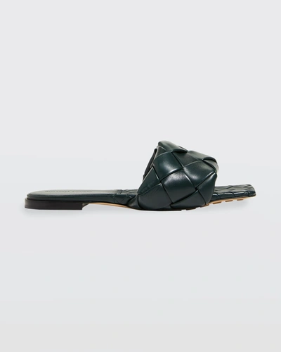 Bottega Veneta The Lido Flat Sandals In Inkwell