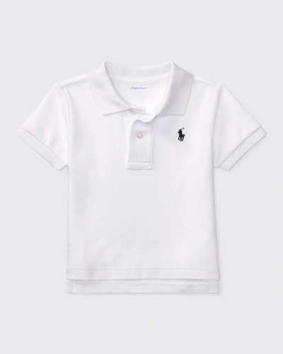 Polo Ralph Lauren Kids' Boy's Logo Short-sleeve Polo Shirt, Sizes 3m-24m In White