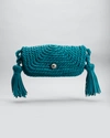 Bottega Veneta Classic Woven Tassel Crossbody Bag In Blaster