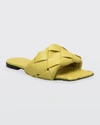 Bottega Veneta The Lido Flat Mules In Intrecciato Nappa Lambskin In Multi-nero