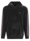 Needles Side-stripe Pullover Hoodie In Black  