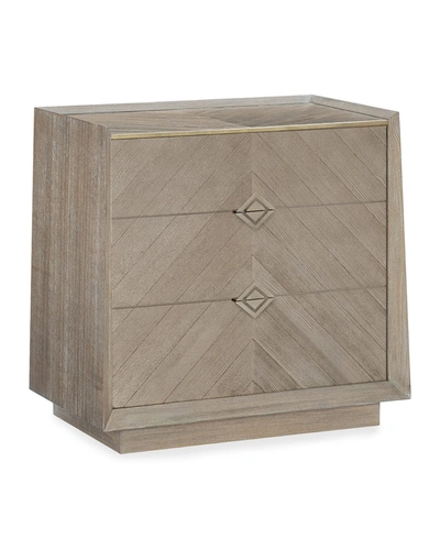 Caracole Crossed Purposes Nightstand In Gray
