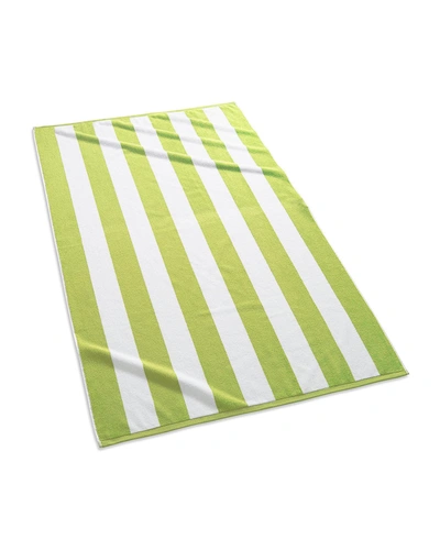 Kassatex Cabana Stripe Beach Towel In Lime