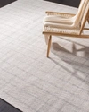 Ralph Lauren Tamworth Check Hand-woven Rug, 3' X 8' In Silver