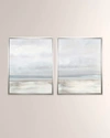 Benson-cobb Studios Simpatico Vertical Canvas Diptych Giclees In Sterling Floater Frames, Set Of 2