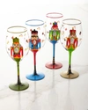 Neiman Marcus Hand-painted Nutcracker Glasses, Set Of 4