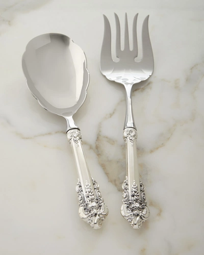 Wallace Silversmiths Grande Baroque 75th Anniversary Serving Set In Silver