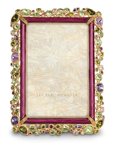 Jay Strongwater Emery Bejeweled Picture Frame, 4 X 6 In Bouquet