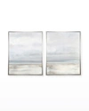 Benson-cobb Studios Simpatico 45x60 Set Of 2 Vertical Canvas Giclees In Sterling Frame, Hand-embellished