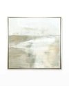 Benson-cobb Studios The Highlands 48x48 Square Canvas Giclee In Champagne Gold Float Frame, Hand-embellished