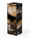 Ladorada Horn Veneer 16" Square Vase