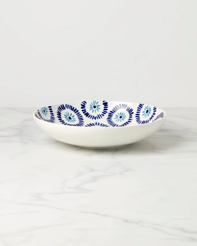 Kate Spade Floral Way Low Serving Bowl In White