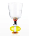 Reflections Copenhagen Richmond Short Crystal Glass Set Of 2 - Clear/black/coral/bright Yellow
