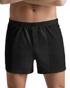 Hanro Men's Sporty Mercerized Cotton Boxers In Black