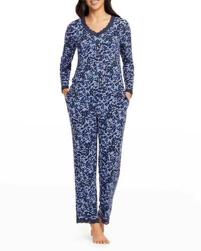Fleur't Long-sleeve Pajama Set In Cheetah