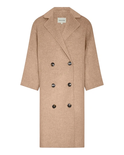 Loulou Studio Oversized Double-breasted Wool Coat In Taupe