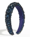 Jennifer Behr Czarina Crystal Embellished Headband In Sapphire