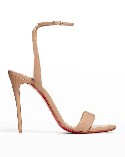 Christian Louboutin Loubigirl Ankle-strap Red Sole Sandals In Nude