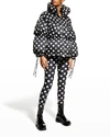 Dolce & Gabbana Polka Dot Oversized Padded Bomber Jacket In Blkpoisprt