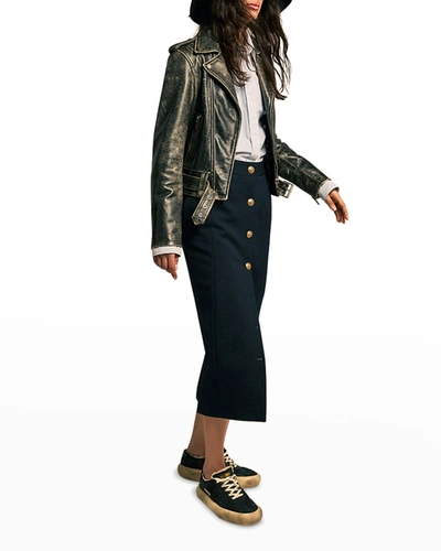 GOLDEN GOOSE GOLDEN BULL LEATHER JACKET,PROD246320142