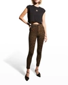 DOLCE & GABBANA LEOPARD-PRINT SLIM-LEG DENIM PANTS,PROD244680122