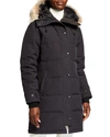 Canada Goose Shelburne Black Parka In Navy