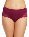 Fleur't Belle Epoque Lace-trim Briefs In Sangria