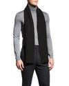 Brioni Men's Ribbed Cashmere Scarf In 1000black